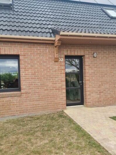 Porte d’entrée modèle Longitude vitrée et fenêtres oscillo-battantes 1 vantail en fibre composite